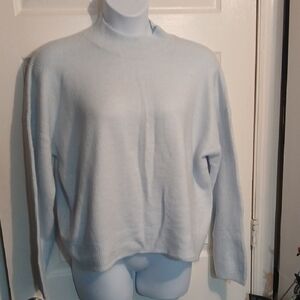Talbots Light Blue Mock Neck Swrster. Sz. XXL